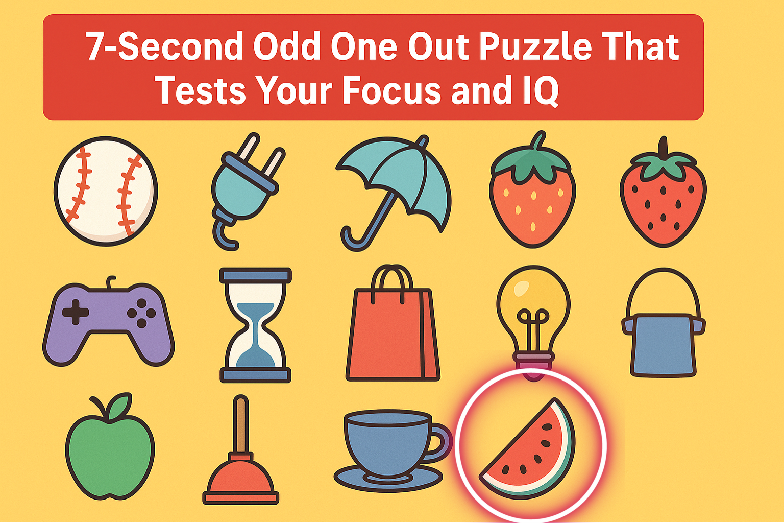 7-Second Odd One Out Puzzle That Tests Your Focus and IQ - Answer