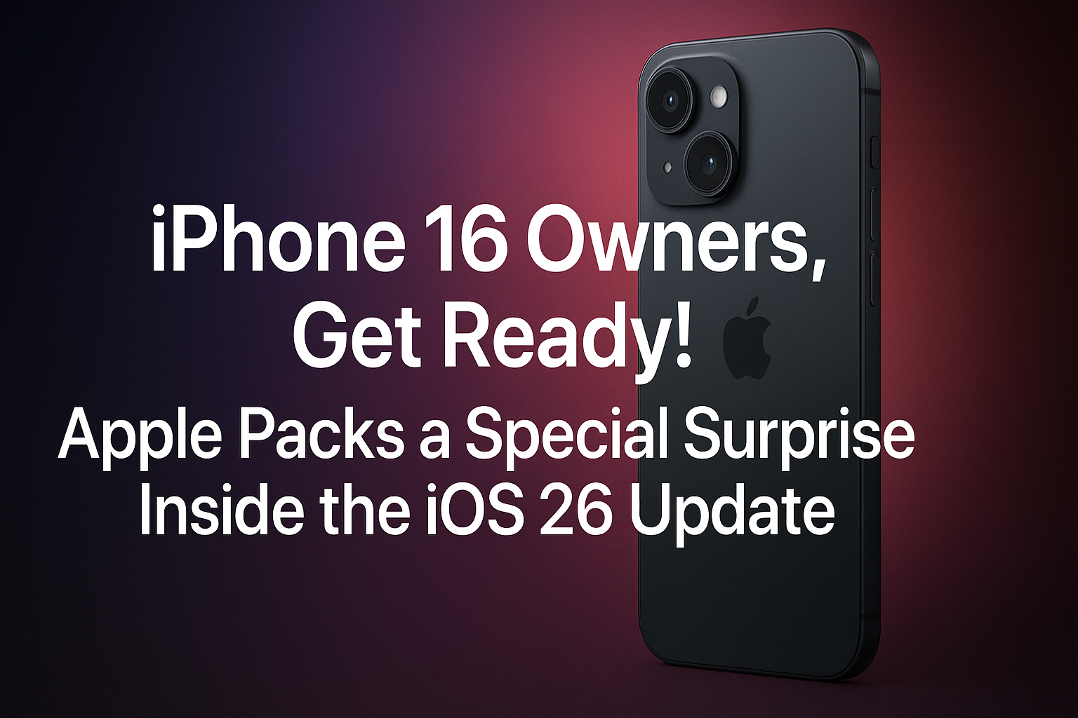 iPhone 16 Owners, Get Ready! Apple Packs a Special Surprise Inside the iOS 26 Update
