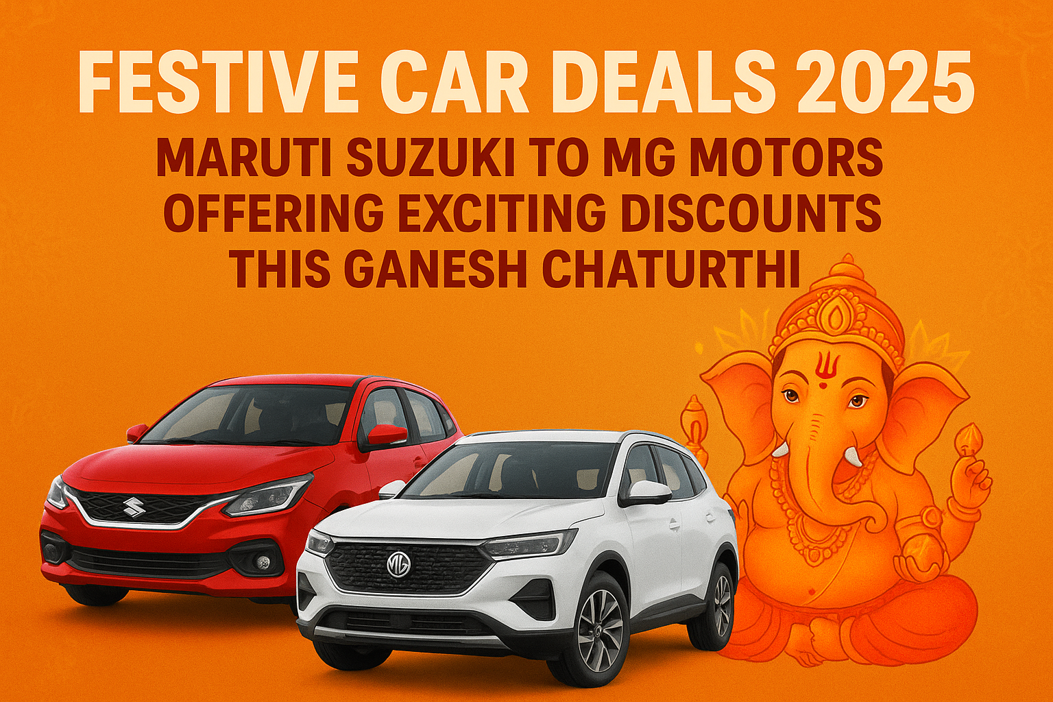 Festive Car Deals 2025 Maruti Suzuki to MG Motors Offering Exciting Discounts This Ganesh Chaturthi