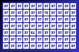 Mind-Bending Optical Illusion Challenge: Can You Spot the Inverted 37 and 73 Hidden Among Dozens of 37s in Just 6 Seconds?