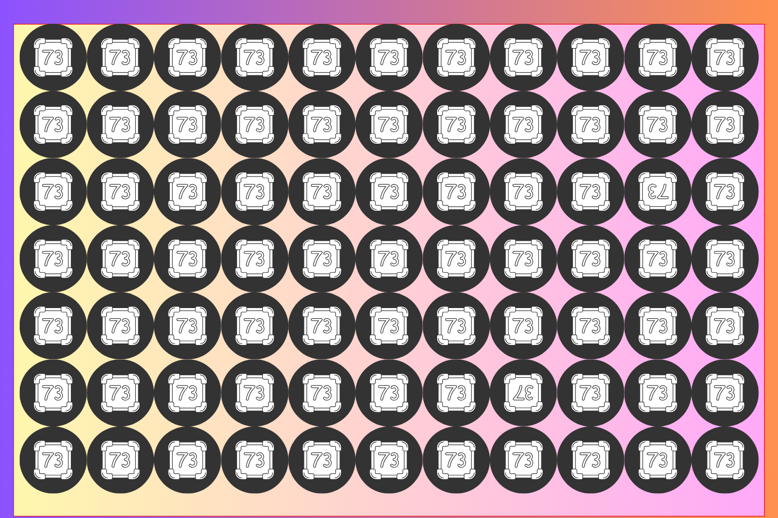 Mind-Boggling Puzzle: In Dozens of 73 Only 1% Can See the Inverted 73 and 37 in This Optical Illusion Challenge