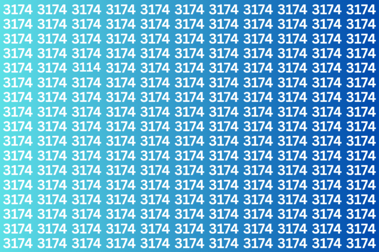 Optical Illusion Challenge: Can You Spot the Hidden Number 3114 Among 3174s in Just 7 Seconds?