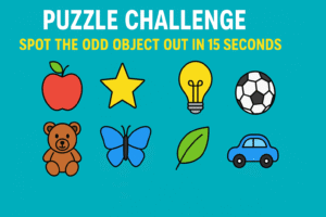 Puzzle Challenge: Spot the Odd Object Out in 15 Seconds