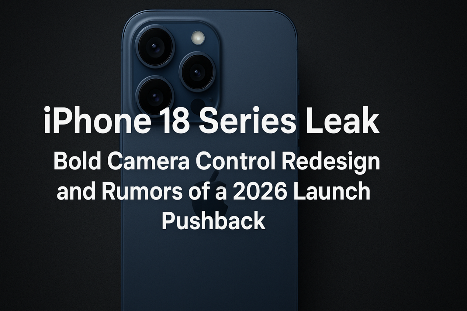iPhone 18 Series Leak Bold Camera Control Redesign and Rumors of a 2026 Launch Pushback