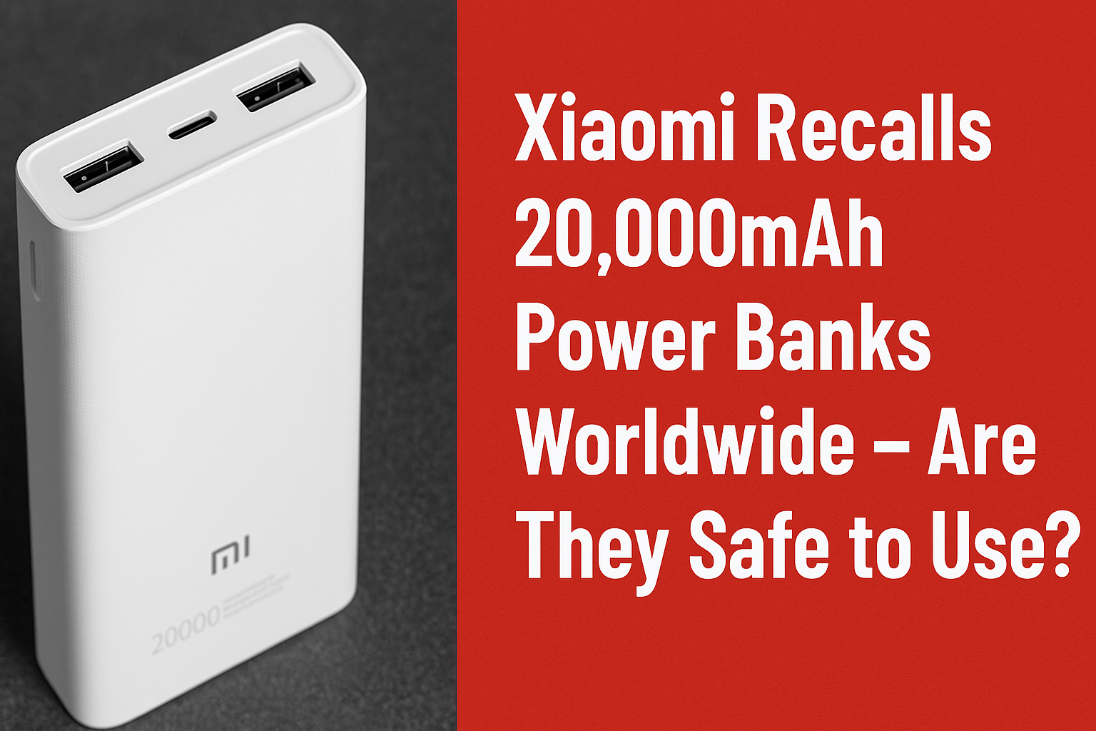 Xiaomi Recalls 20,000mAh Power Banks Worldwide – Are They Safe to Use